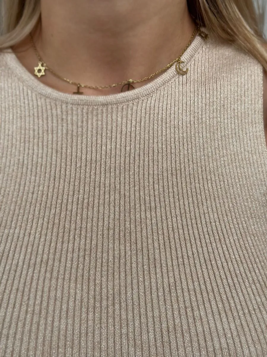 Top Florine Beige foncé